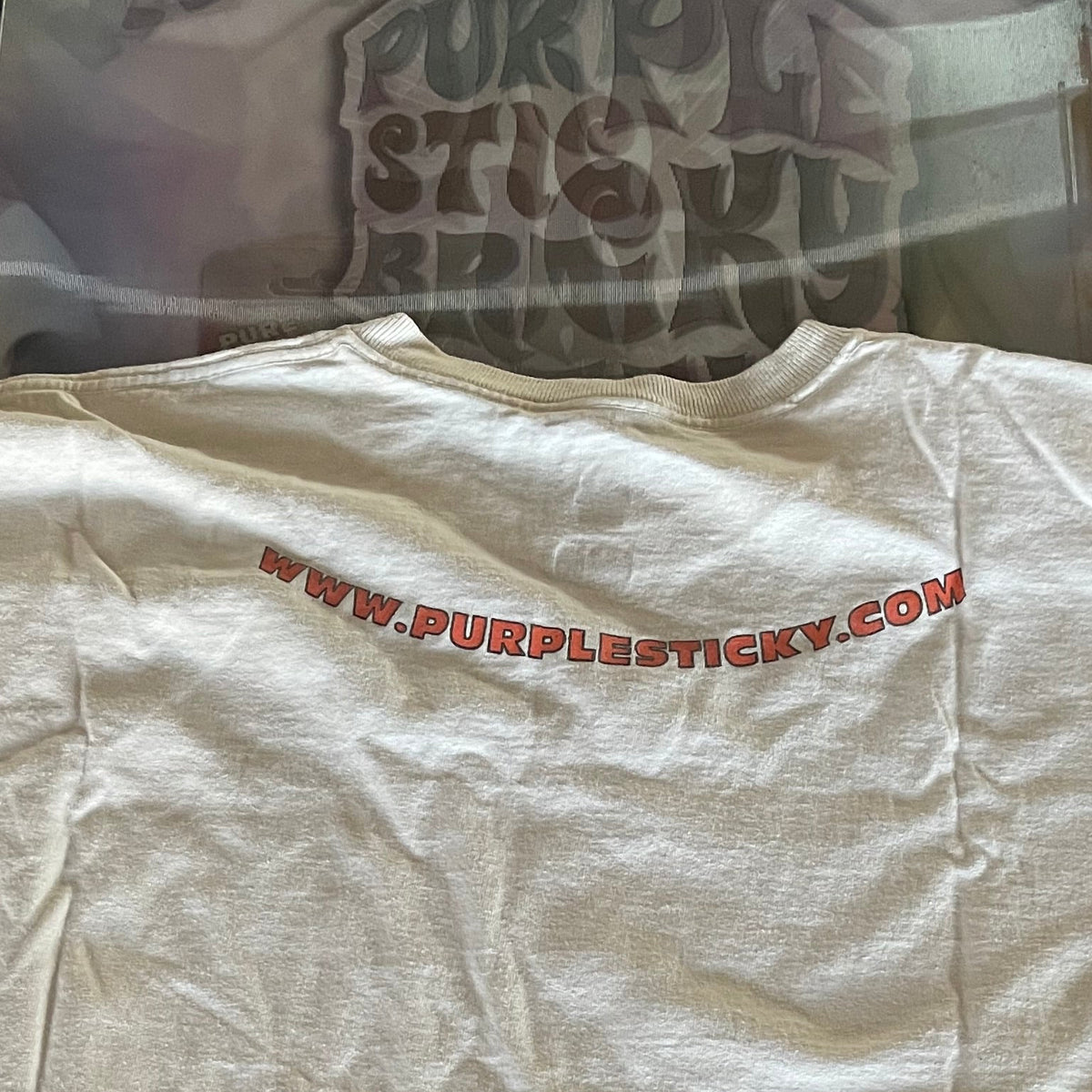 White T-shirt Orange PS PurpleStickyBrand