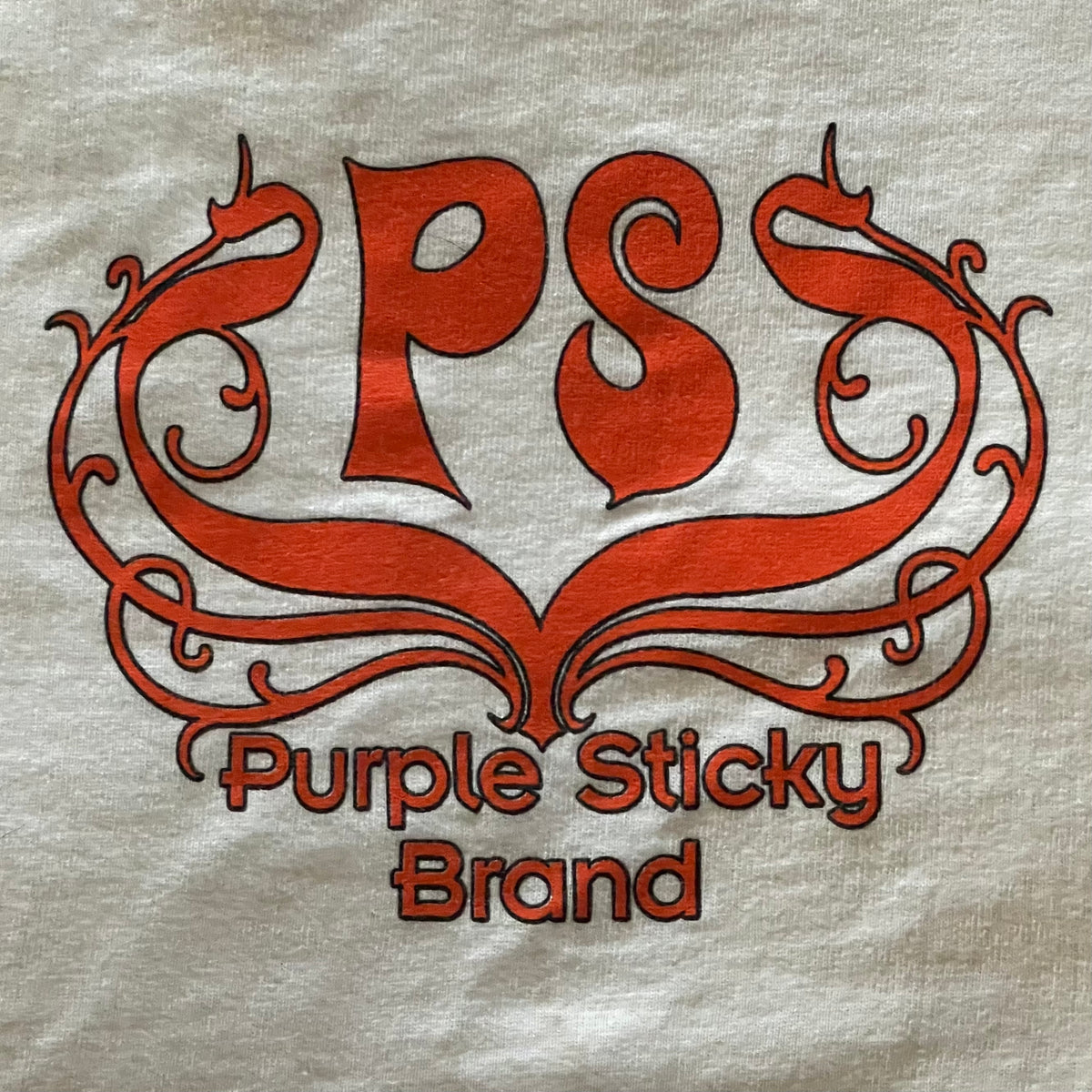 White T-shirt Orange PS PurpleStickyBrand