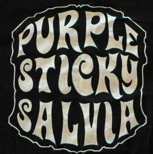 Black Tank Top White PurpleStickySalvia
