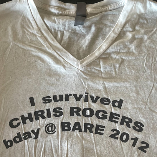 White T-shirt Vintage Bday 2012
