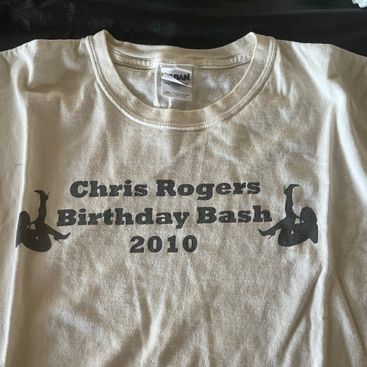 White T-shirt Vintage Bday 2010