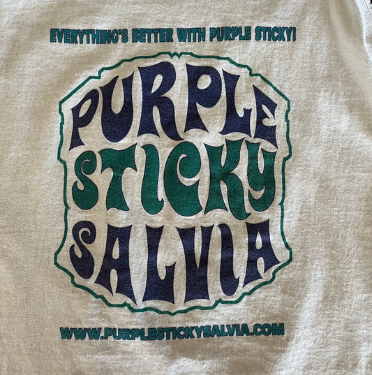 White Tank Top PurpleStickySalvia
